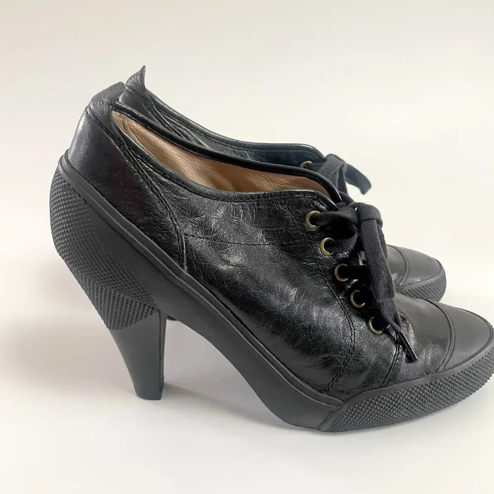 Vintage 90s Y2K DKNY Sneaker Heels‎ Sz 8.5 Utility Chic Urban Minimalist Cyber